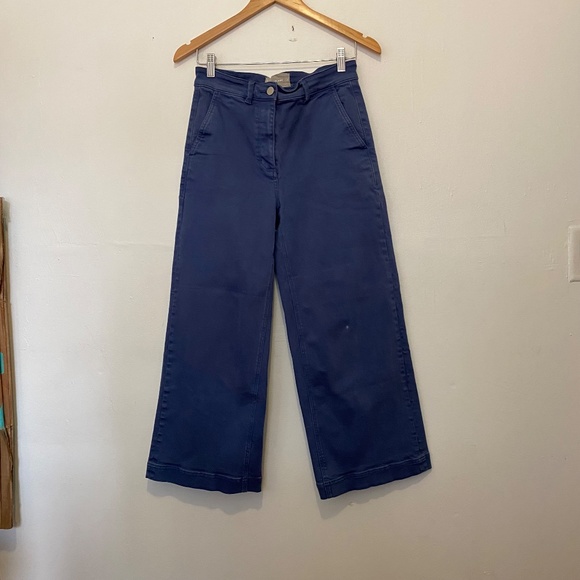 Everlane The Wide-Leg Crop Pant in Blue - Picture 2 of 6
